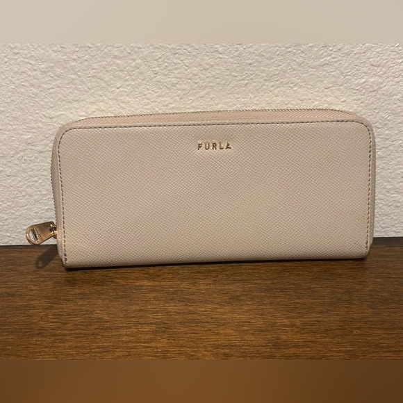 Furla Handbags - Furla Beige Textured Wallet
